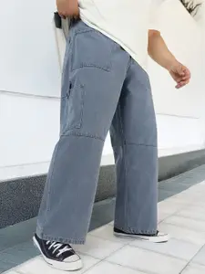 Urbano Plus Baggy Fit Washed Cargo Jeans
