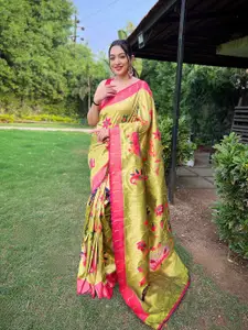 DEVATITHI Woven Design Zari Paithani Saree