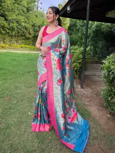 DEVATITHI Woven Design Zari  Paithani Saree