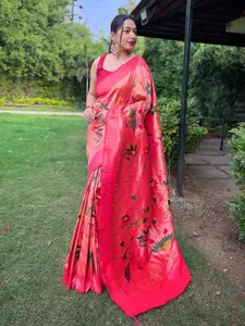 DEVATITHI Woven Design Zari Paithani Saree