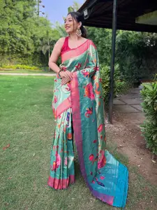 DEVATITHI Woven Design Zari Paithani Saree