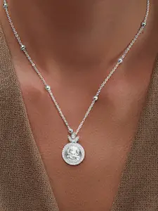 MINUTIAE Brass Silver-Plated Necklace