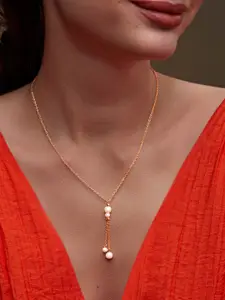 MINUTIAE Brass Gold-Plated Beads Beaded Necklace