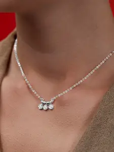 MINUTIAE Brass Silver-Plated Necklace