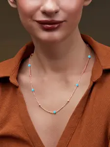 MINUTIAE Brass Rose Gold-Plated Necklace