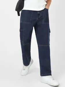 Urbano Fashion Baggy Fit Washed Cargo Jeans