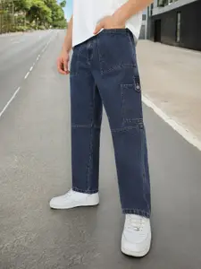 Urbano Fashion Baggy Fit Washed Cargo Jeans
