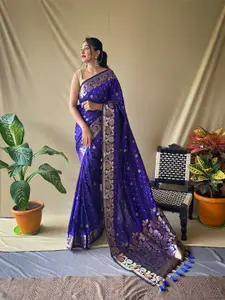 DEVATITHI Ethnic Motifs Zari Banarasi Saree