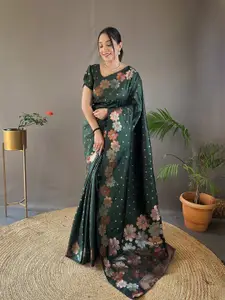 DEVATITHI Woven Design Zari Banarasi Saree