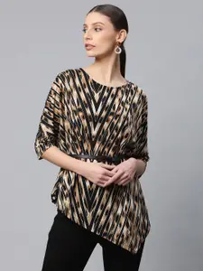 Global Republic Animal Printed Extended Sleeves Top