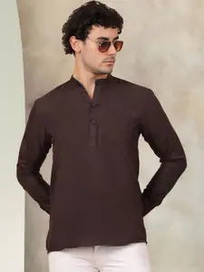 Jompers Band Collar Cotton Straight Kurta