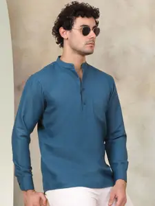 Jompers Band Collar Cotton Straight Kurta