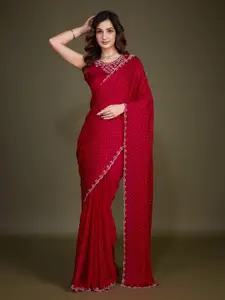 Trendmalls Embellished Beads and Stones Heavy Work Saree