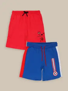 Kids Ville Boys Pack Of 2 Avengers Printed Shorts