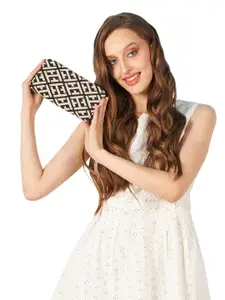 MINI WESST Women Geometric Printed Zip Around Wallet