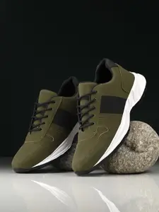 The Roadster Lifestyle Co. Men Olive Green Colourblocked Running Sports Shoe