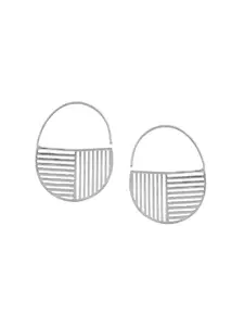 Silvermerc Designs Silver-Plated Contemporary Hoop Earrings