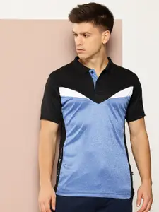 Club York Men Colourblocked Polo Collar T-shirt