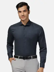 Blackberrys Straight Slim Fit Abstract Printed Spread Collar Cotton Formal Shirt
