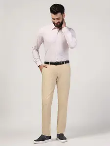 Blackberrys TechPro Men Orange Printed Formal Shirts