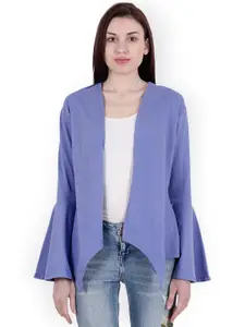 SCORPIUS Purple Solid Open Front Shrug