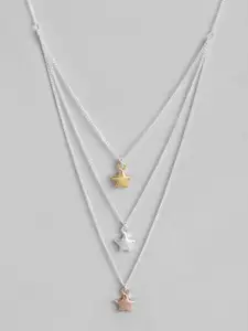 Carlton London Rhodium-Plated Layered Necklace