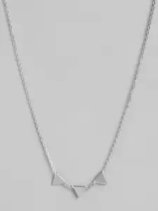 Carlton London Rhodium-Plated Necklace