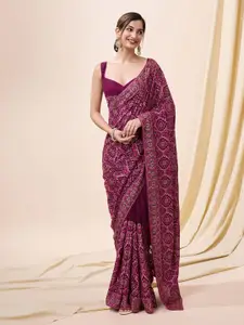 Trendmalls Embellished Beads and Stones Heavy Work Saree