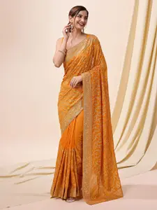 Trendmalls Embellished Sequinned  Heavy Work Saree
