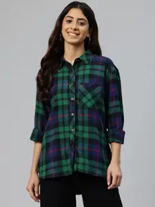One Femme Comfort Checked Relaxed Fit Casual Shirt