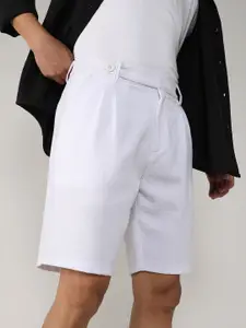 Campus Sutra White Men Mid-Rise Shorts