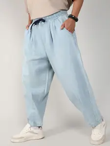 Campus Sutra Men Comfort Clean Look Heavy Fade Cotton Baggy Denim Jeans