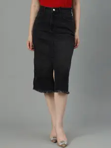 Kotty Cotton Straight Midi Skirt