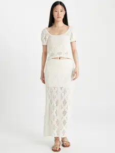DeFacto Self-Designed Pencil Type Maxi Skirt