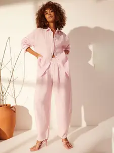 Trendyol Long Sleeves Pure Linen Casual Shirt