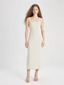 DeFacto Shoulder Straps A-Line Midi Dress
