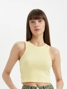 DeFacto Round Neck Crop Top