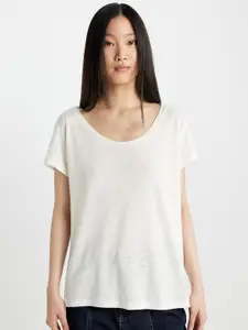 DeFacto Women Extended Sleeves Raw Edge T-shirt