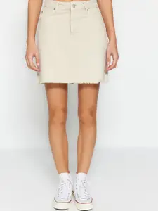 Trendyol A-Line Cotton Mini Skirt