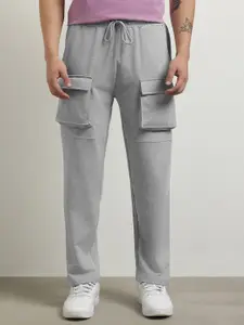 NOBERO Men Straight Fit Pure Cotton Cargo Track Pants