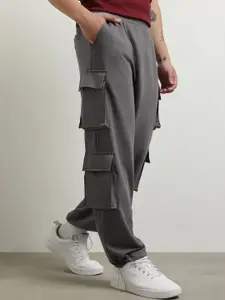 NOBERO Men Solid Baggy Parachute Trousers