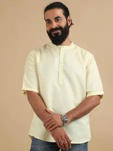 FILORI STUDIO Self Textured Pure Cotton Short Kurta