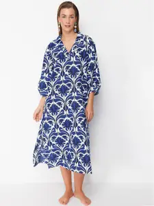 Trendyol Floral Printed Kaftan Midi Dress
