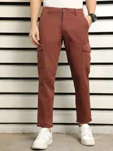 High Star Men Slim tappered Fit Mid-Risecargo Trousers