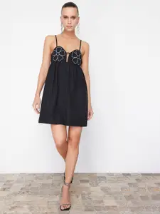 Trendyol Shoulder Straps Cotton Fit & Flare Dress