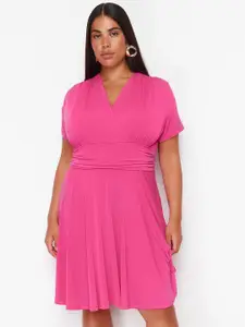 Trendyol V-Neck Fit & Flare Dress