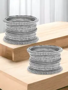 Sangria Set Of 32 Metal Oxidised Bangles