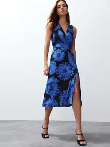Trendyol V Neck Floral Printed Midi Dress
