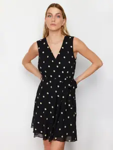 Trendyol Polka Dot Printed Fit & Flare Dress