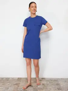 Trendyol Round Neck Cotton T-shirt Dress